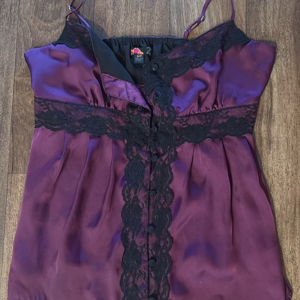 Forever 21 Purple and Black Lace Camisole